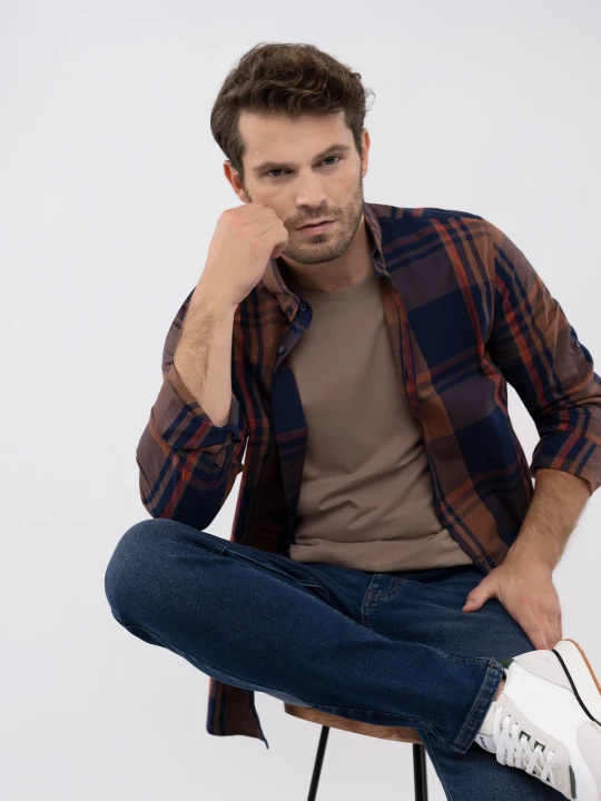 Zdjęcie produktu Koszula w kratę, Slim Fit, K-JOSE Volcano
