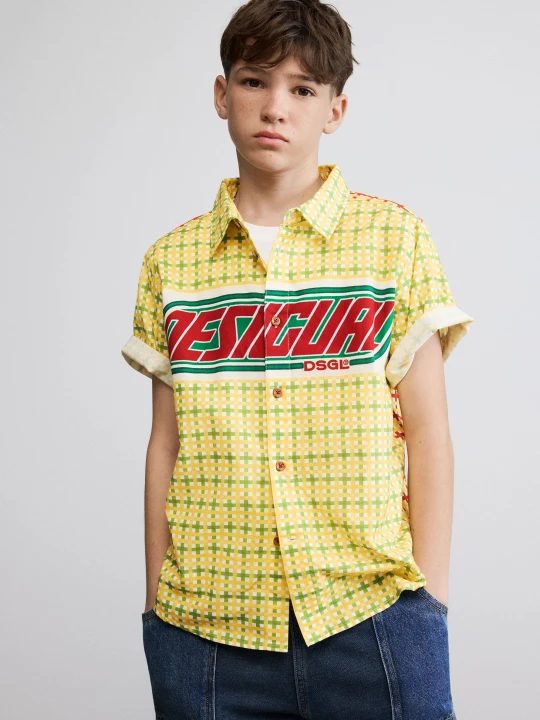 Zdjęcie produktu Koszula w kratę z logo Desigual żółty