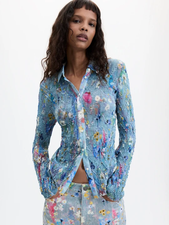 Zdjęcie produktu Koszula w kwiatowy wzór Desigual czarny