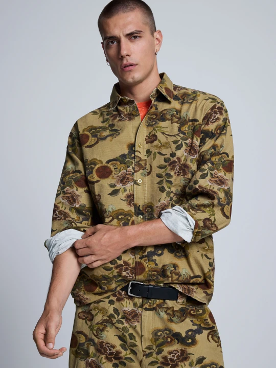 Zdjęcie produktu Koszula w smokowy wzór Desigual zielony