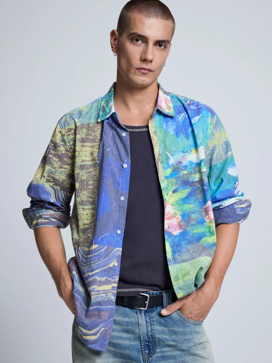 Zdjęcie produktu Koszula w wzór paisley Desigual zielony