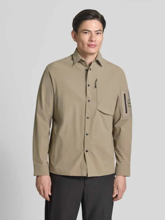Zdjęcie produktu Koszula wierzchnia o kroju relaxed fit z naszywką z logo model 'ST_GLOBE HEXA L' Boss Jasnozielony