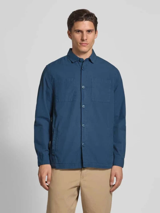 Zdjęcie produktu Koszula wierzchnia o kroju slim fit z czystej bawełny model 'RICKFELL' Barbour Jeansowy niebieski