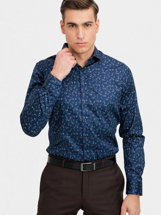 Zdjęcie produktu Koszula XAVIERO 01786A75FSA Giacomo Conti granatowy