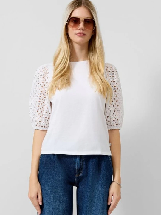 Zdjęcie produktu Koszula z broderie anglaise QS biały