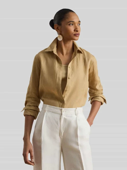 Zdjęcie produktu Koszula z czystego lnu o kroju relaxed fit z czystego lnu Lauren Ralph Lauren Beżowy