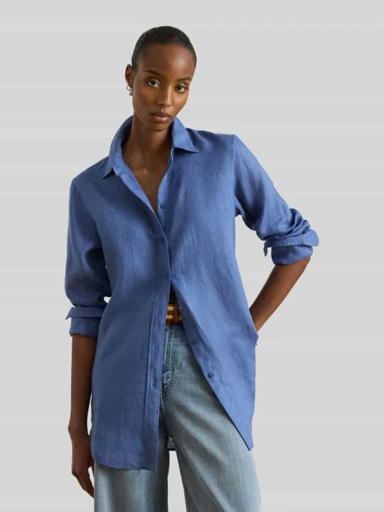 Zdjęcie produktu Koszula z czystego lnu o kroju relaxed fit z czystego lnu Lauren Ralph Lauren Jasnoniebieski