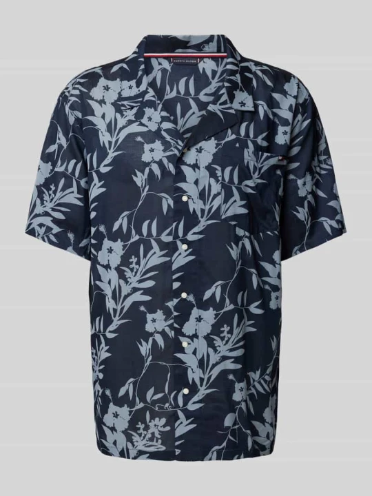 Zdjęcie produktu Koszula z kołnierzem typu bowling z mieszanki modalu i wiskozy Tommy Hilfiger Ciemnoniebieski