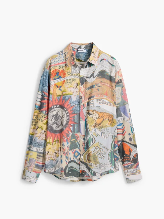 Zdjęcie produktu Koszula z nadrukiem etnicznego kolażu Desigual