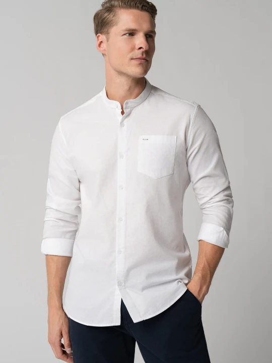 Zdjęcie produktu Koszula ze stójką, Slim Fit, K-LANGE Volcano Biały
