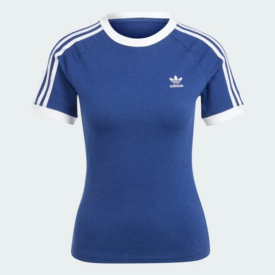 Zdjęcie produktu Koszulka 3-Stripes Slim Raglan Adidas Dark Blue Melange