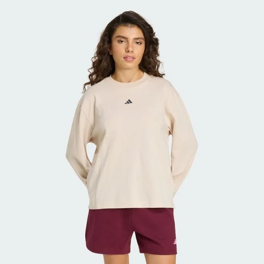 Zdjęcie produktu KOSZULKA 3 STRIPES STUDIO BOYFRIEND LONGSLEEVE Adidas Crystal Linen