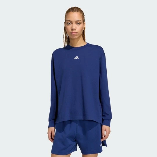 Zdjęcie produktu KOSZULKA 3 STRIPES STUDIO BOYFRIEND LONGSLEEVE Adidas Dark Blue