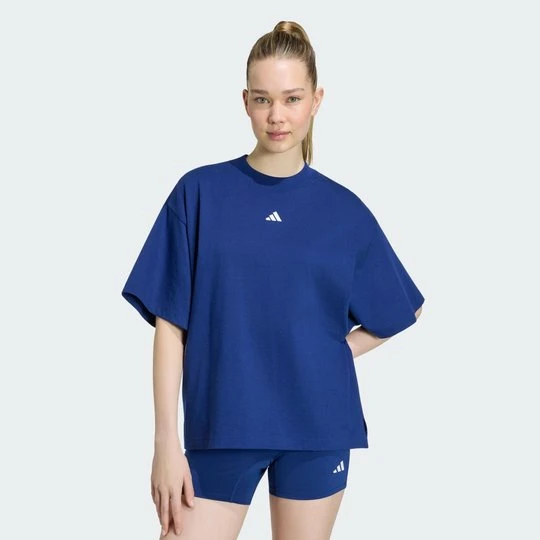 Zdjęcie produktu KOSZULKA 3 STRIPES STUDIO BOYFRIEND TEE Adidas Dark Blue