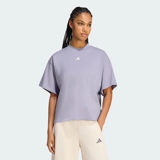 Zdjęcie produktu KOSZULKA 3 STRIPES STUDIO BOYFRIEND TEE Adidas Slate