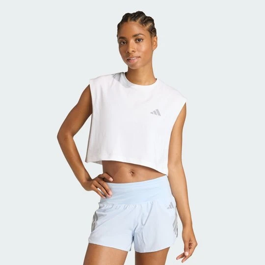 Zdjęcie produktu Koszulka adi365 Running Essentials Crop Adidas biały