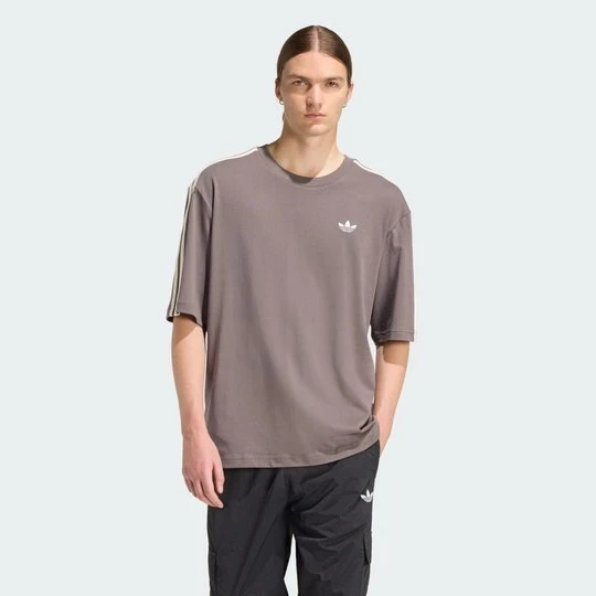 Zdjęcie produktu KOSZULKA ADICOLOR 3-STRIPES OVERSIZED Adidas brązowy
