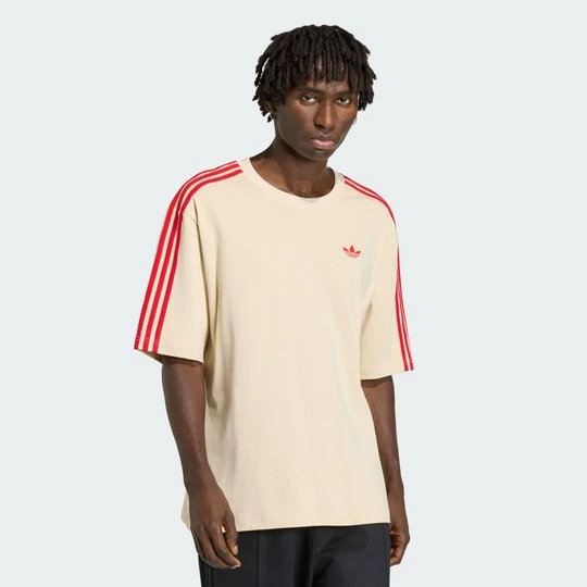 Zdjęcie produktu KOSZULKA ADICOLOR 3-STRIPES OVERSIZED Adidas beżowy