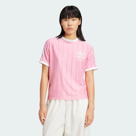 Zdjęcie produktu Koszulka Adicolor 3-Stripes Pinstripe Adidas Bliss Pink