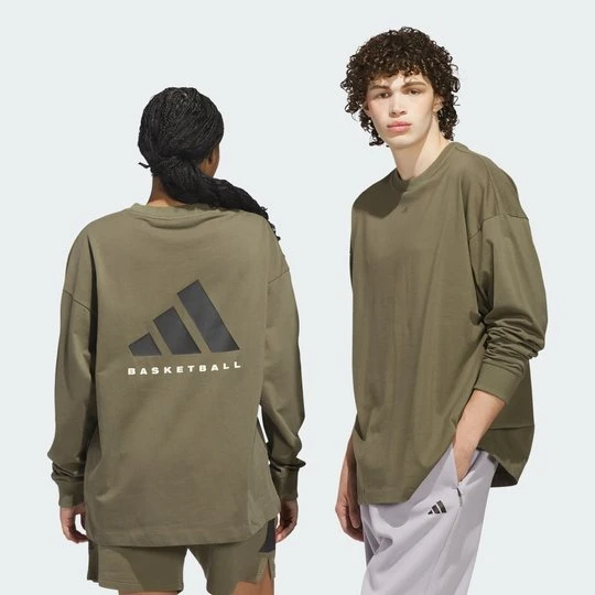 Zdjęcie produktu Koszulka adidas Basketball Long Sleeve (Gender Neutral) Olive Strata