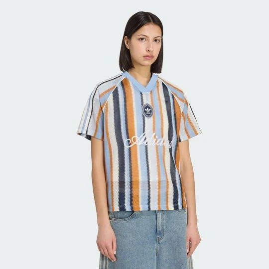 Zdjęcie produktu KOSZULKA ADIDAS ORIGINALS SUMMER GLOW O OBSZERNYM KROJU Z DZIANINY niebieski