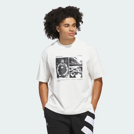 Zdjęcie produktu Koszulka Anthony Edwards Adidas Cloud White