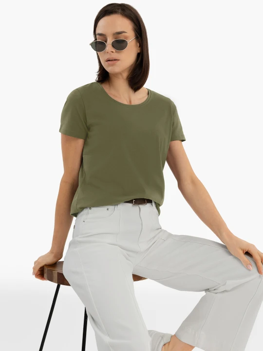 Zdjęcie produktu Koszulka basic T-DIANA Volcano Khaki