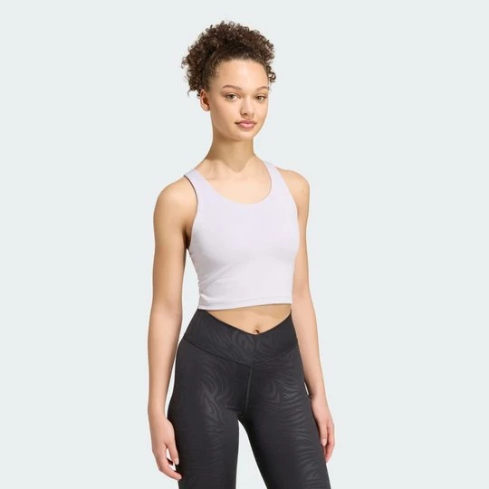 Zdjęcie produktu Koszulka bez rękawów All Me Medium Support Bra Adidas Frozen Purple Mel.
