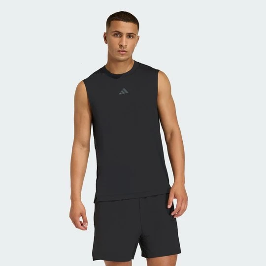 Zdjęcie produktu KOSZULKA BEZ RĘKAWÓW D4T POWER 3 STRIPES Adidas czarny