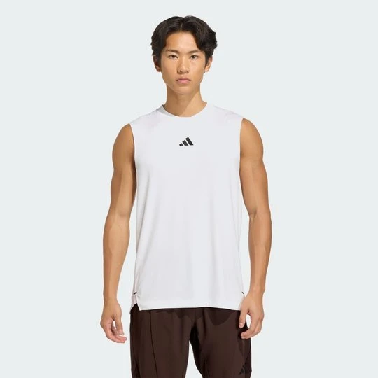 Zdjęcie produktu KOSZULKA BEZ RĘKAWÓW D4T POWER 3 STRIPES Adidas biały