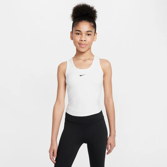Zdjęcie produktu Koszulka bez rękawów dla dużych dzieci (dziewcząt) Dri-FIT Nike One Fitted - Biel