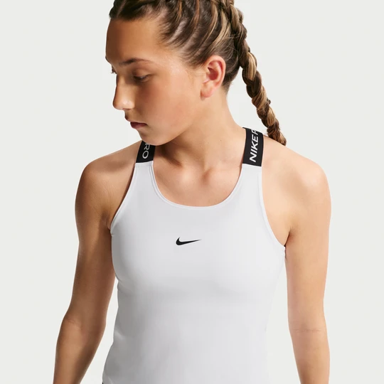 Zdjęcie produktu Koszulka bez rękawów dla dużych dzieci (dziewcząt) Nike Pro Dri-FIT - Biel