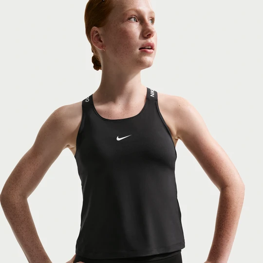 Zdjęcie produktu Koszulka bez rękawów dla dużych dzieci (dziewcząt) Nike Pro Dri-FIT - Czerń