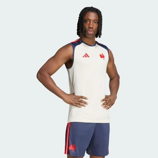Zdjęcie produktu Koszulka bez rękawów Francja Adidas beżowy