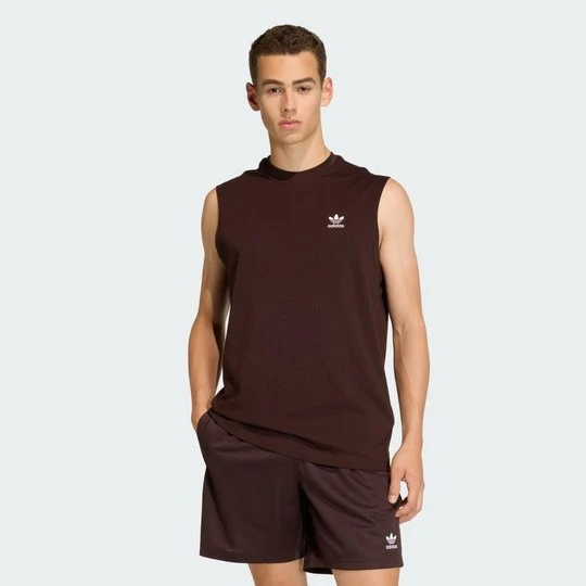 Zdjęcie produktu KOSZULKA BEZ RĘKAWÓW TREFOIL ESSENTIALS Adidas Aurora Coffee