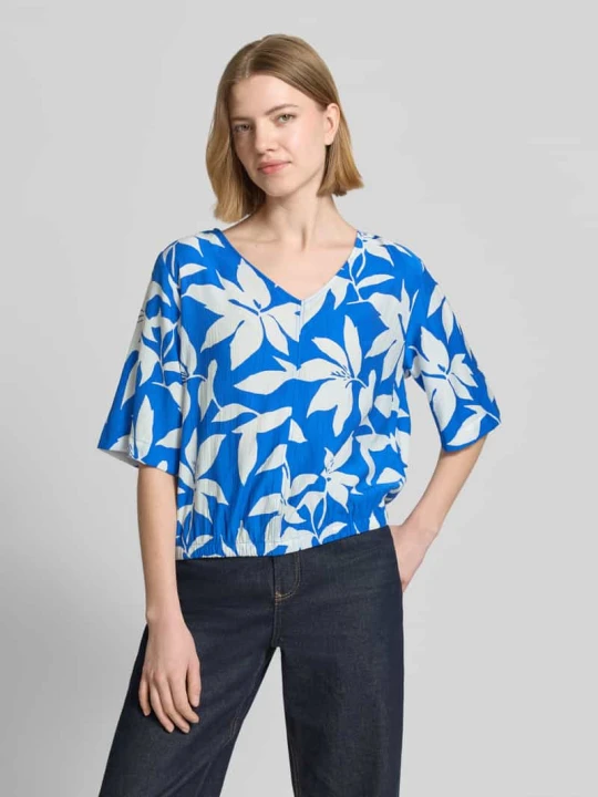 Zdjęcie produktu Koszulka bluzkowa o kroju relaxed fit z mieszanka wiskozy s.Oliver Królewski niebieski melanż