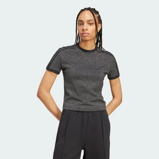 Zdjęcie produktu Koszulka brokatowa Adicolor Cali Adidas czarny