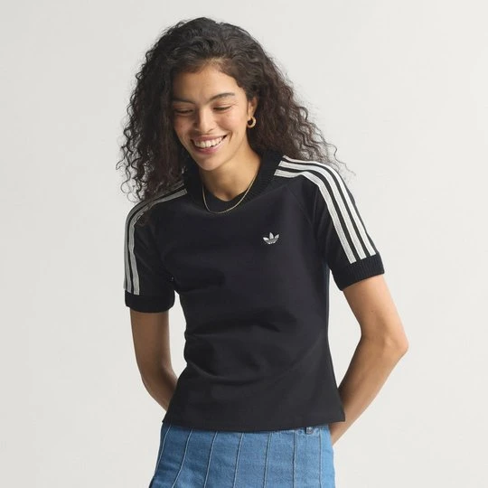 Zdjęcie produktu KOSZULKA CALI TEE WITH KNITTED CROCHET DETAILS Adidas czarny