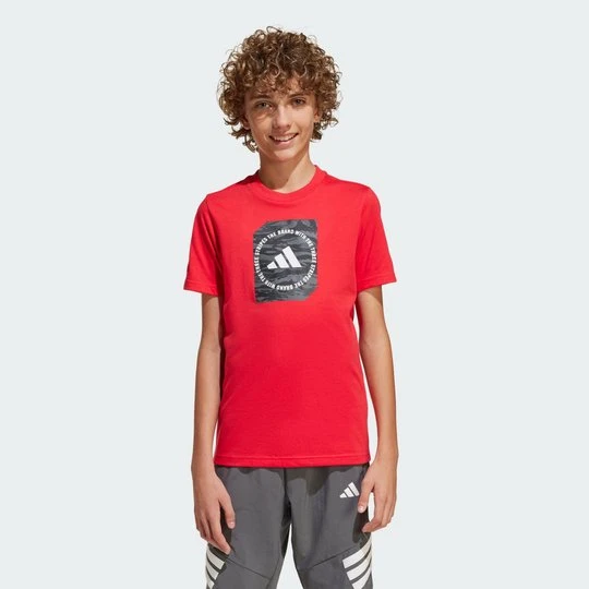 Zdjęcie produktu Koszulka Camo Box Kids Adidas Pure Ruby