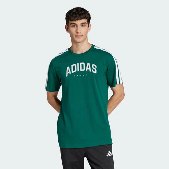 Zdjęcie produktu Koszulka Codes Collegiate Linear Graphic Adidas Collegiate Green