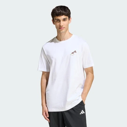 Zdjęcie produktu KOSZULKA COFFEE CAFE CHEESECAKE GRAPHIC Adidas biały