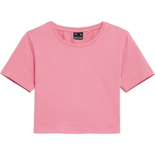Zdjęcie produktu Koszulka, crop-top damski 4FSS23TTSHF345 4F Różowy