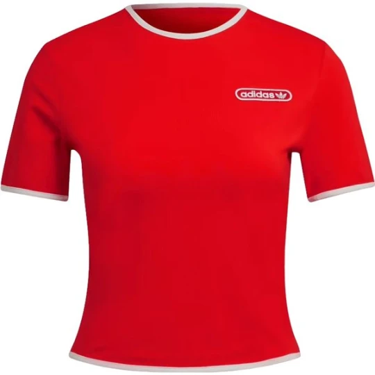 Zdjęcie produktu Koszulka, crop top damski Binding Details Adidas Czerwony