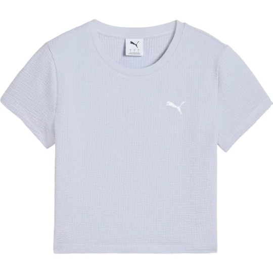 Zdjęcie produktu Koszulka, crop top damski Dare To Textured Baby Tee Puma Szary