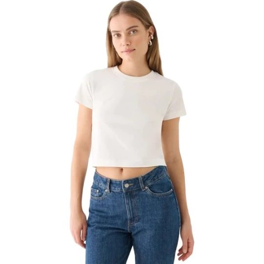 Zdjęcie produktu Koszulka, crop top damski OTHWAW24TTSHF2139 Outhorn Biały