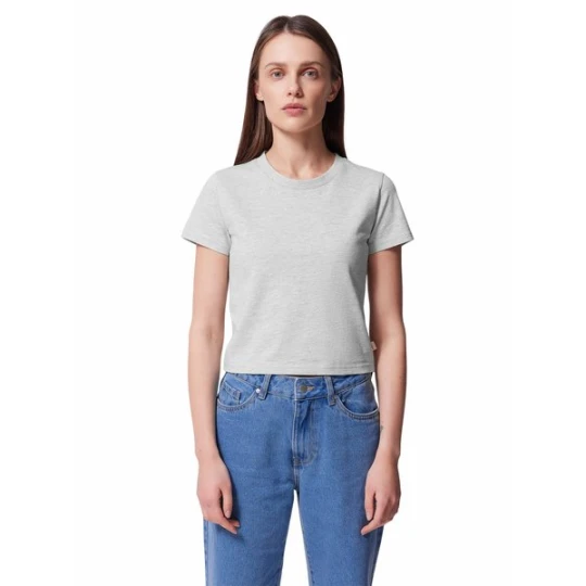 Zdjęcie produktu Koszulka, crop top damski OTHWSS24TTSHF1478 Outhorn Szary
