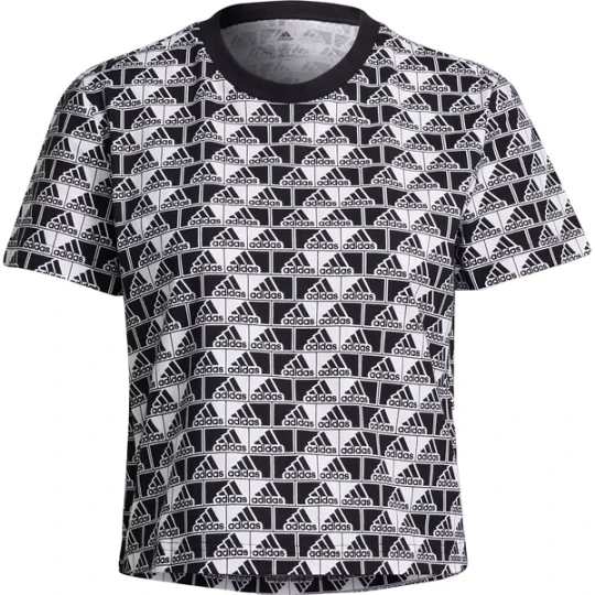 Zdjęcie produktu Koszulka damska Brand Love Cropped Tee Adidas Czarny
