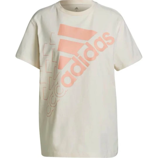 Zdjęcie produktu Koszulka damska Brand Love Slanted Adidas Beżowy