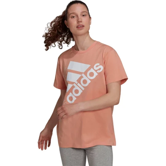 Zdjęcie produktu Koszulka damska Brand Love Slanted Logo Boyfriend Tee Adidas Różowy