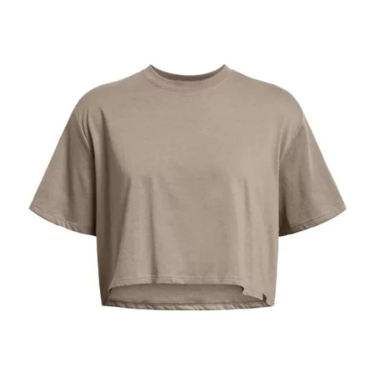 Zdjęcie produktu Koszulka damska Campus Boxy Crop Under Armour Brązowy